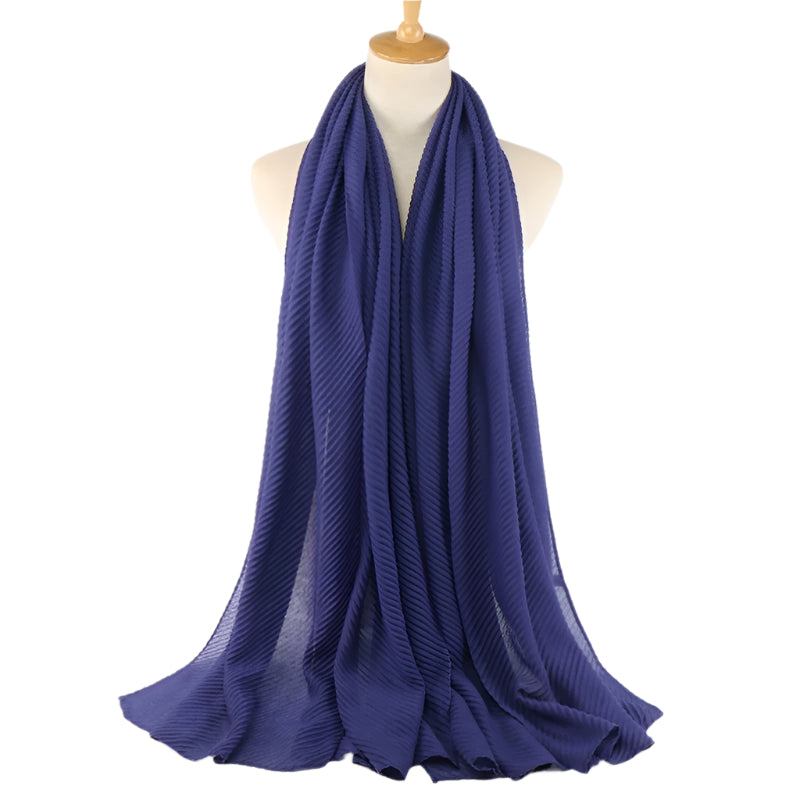 Crinkle Solid Hijab + - Chaddors