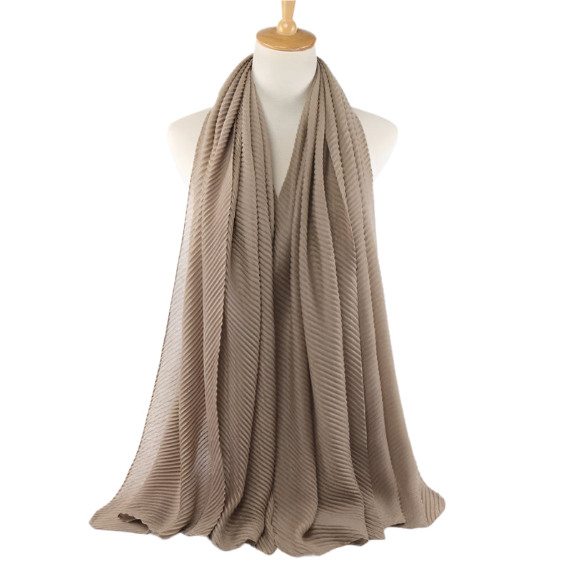 Crinkle Solid Hijab + - Chaddors