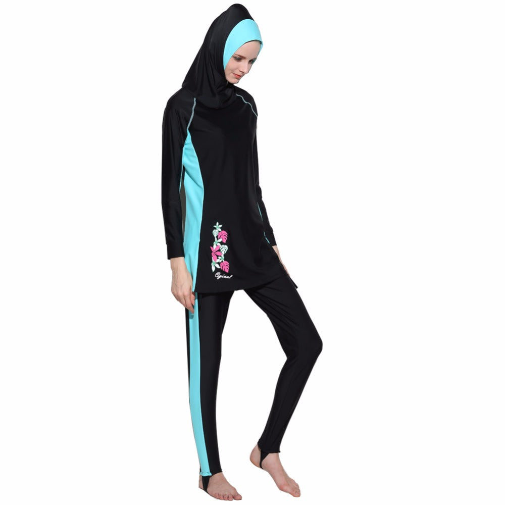 Turquoise Side Burkini - Chaddors