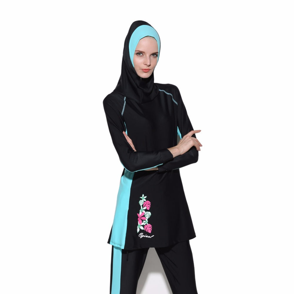 Turquoise Side Burkini - Chaddors