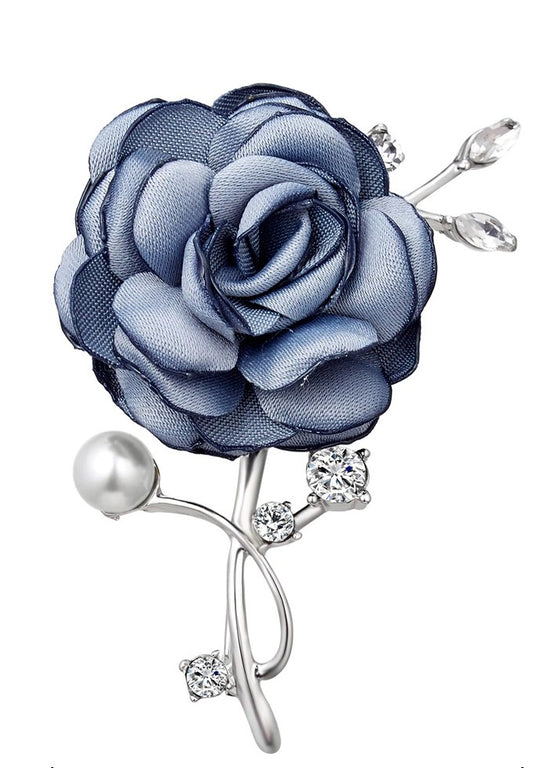 Gray Flower Brooch