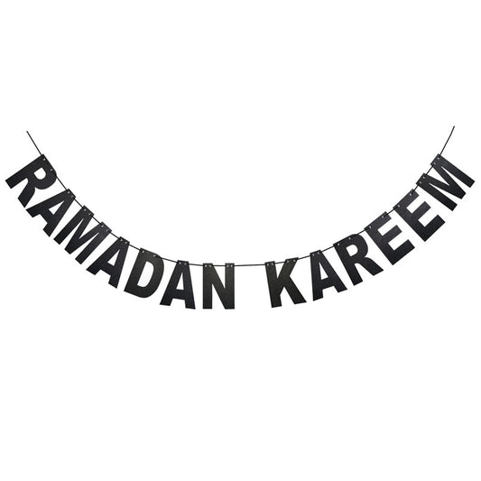 Black Ramadan Kareem Banner - Chaddors