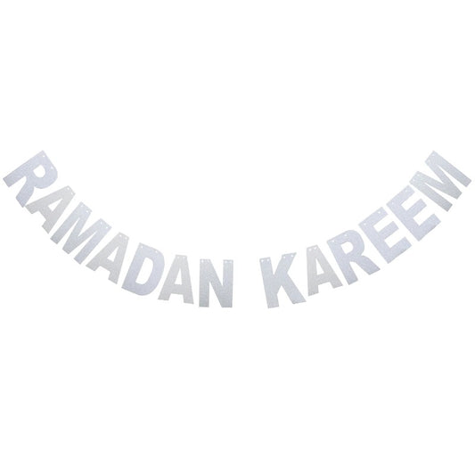 Silver Ramadan Kareem Banner