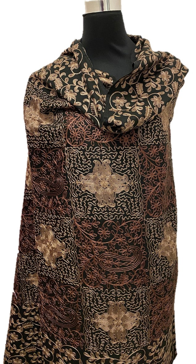 Lubna Pure Pashmina Embroidered Shawl