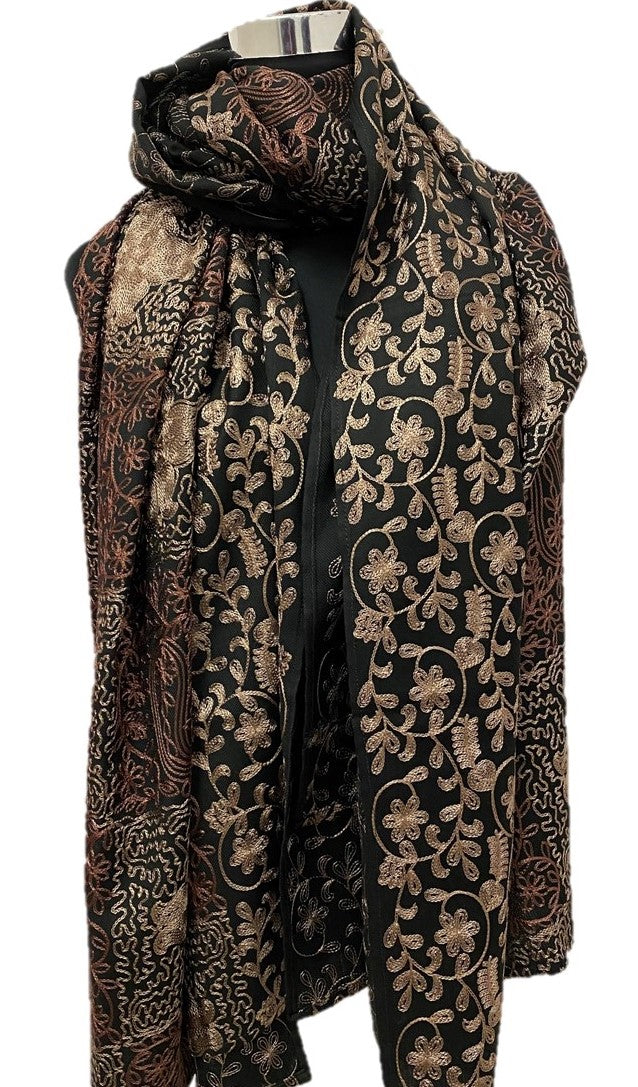 Lubna Pure Pashmina Embroidered Shawl