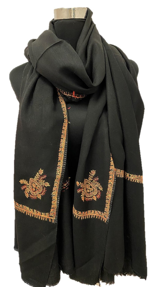 Alia Pure Pashmina Embroidered Shawl - Chaddors