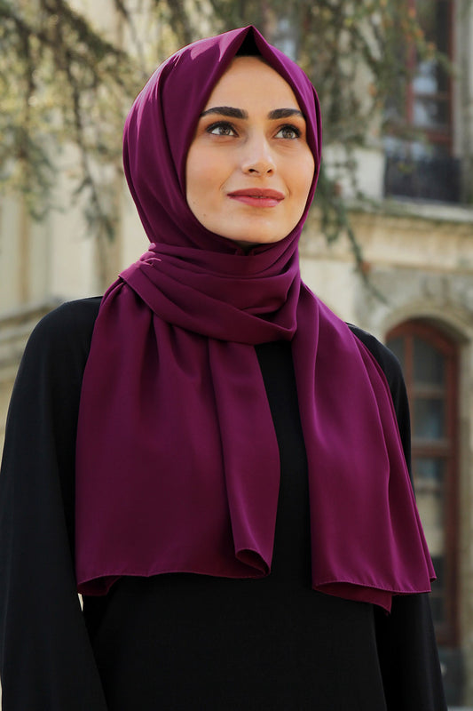 Magenta Medina Silk Hijab