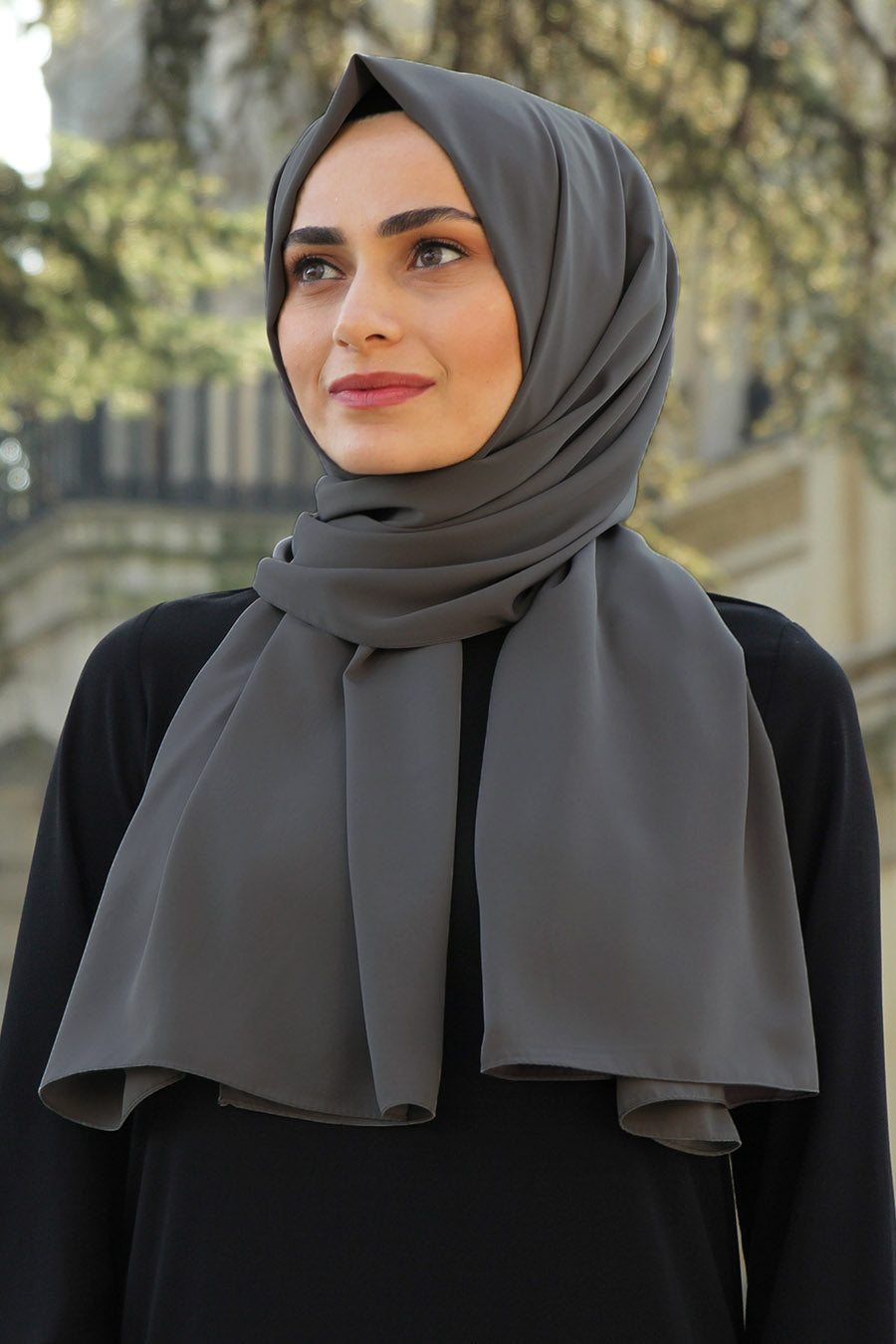Dk Gray Medina Silk Hijab