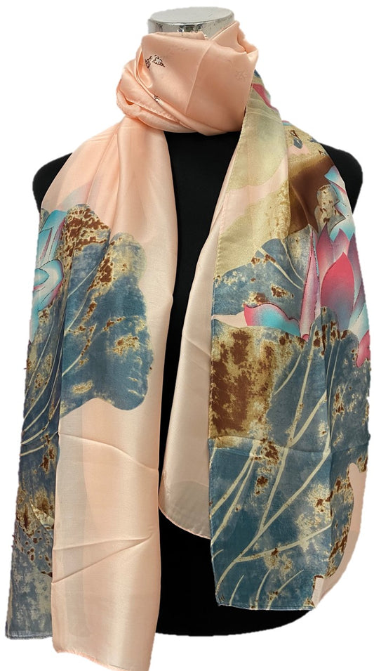 Light Peach Silk Scarf