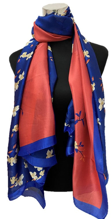 Royal Blue Silk Scarf