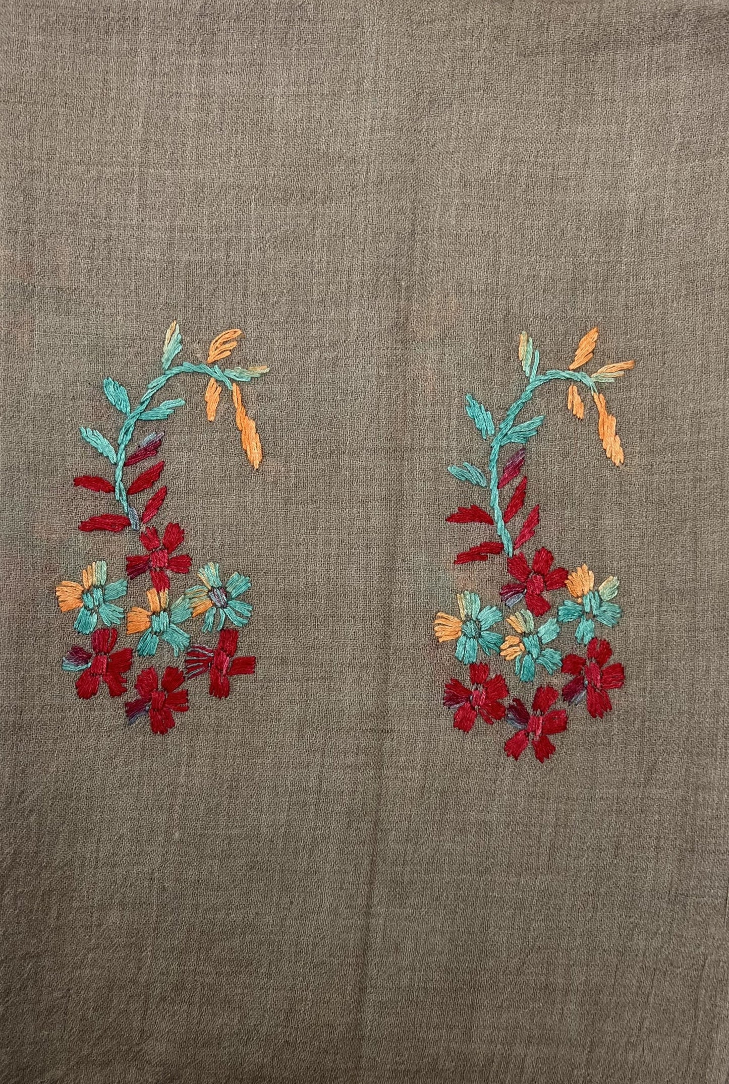 Hand Embroidered Wool Scarves