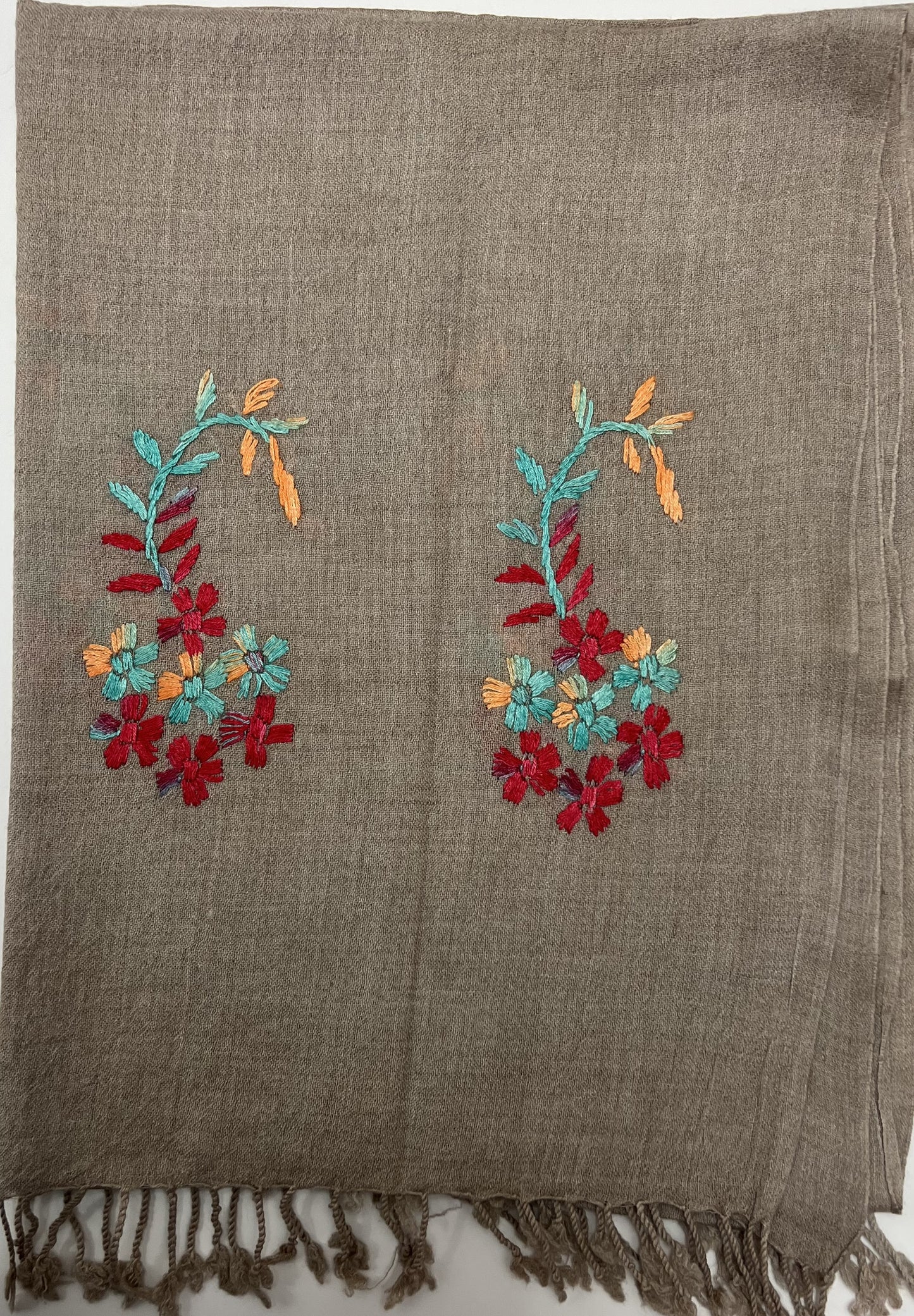 Hand Embroidered Wool Scarves