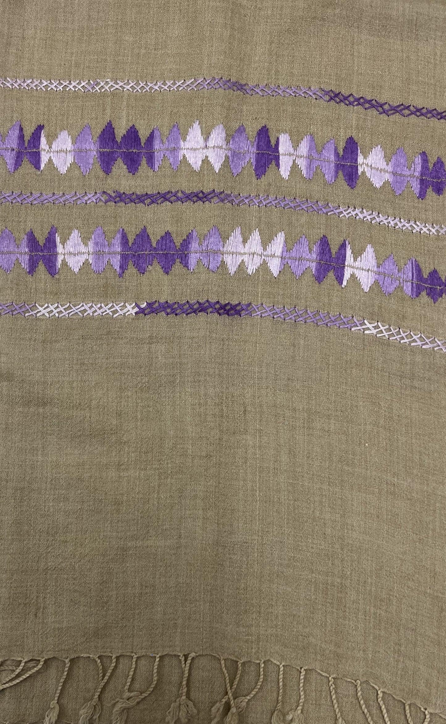 Hand Embroidered Wool Scarves