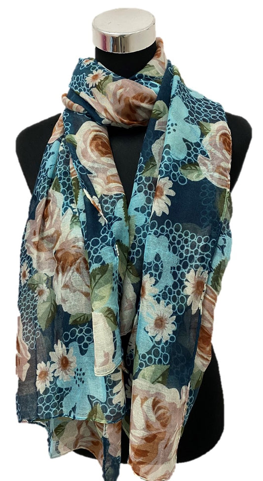 Teal Viscose Printed - Chaddors