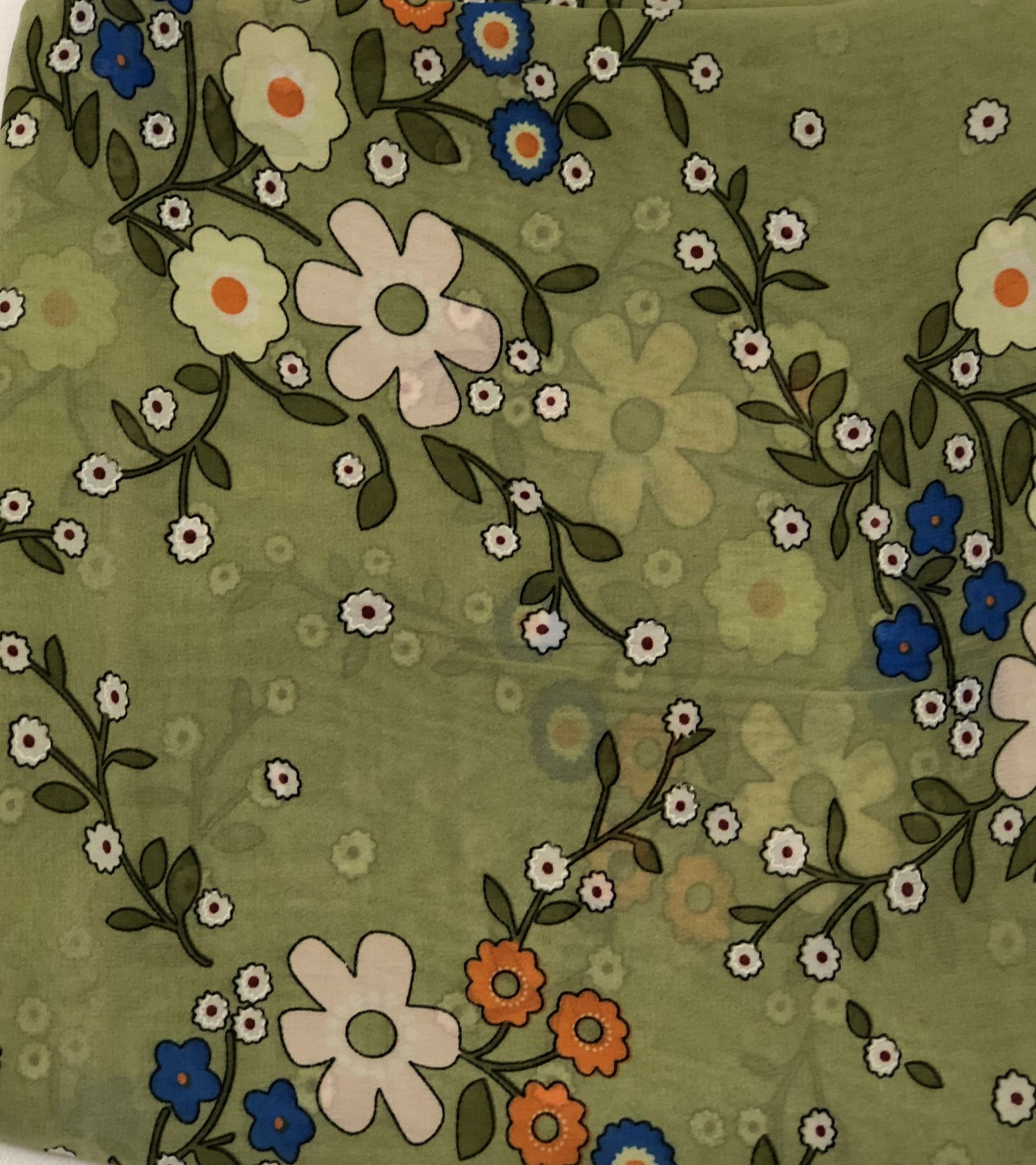 Green Printed Chiffon - Chaddors