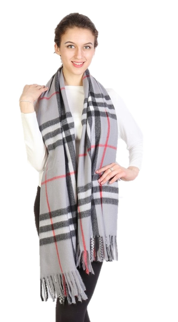 Grey Cashmere Plaid - Chaddors