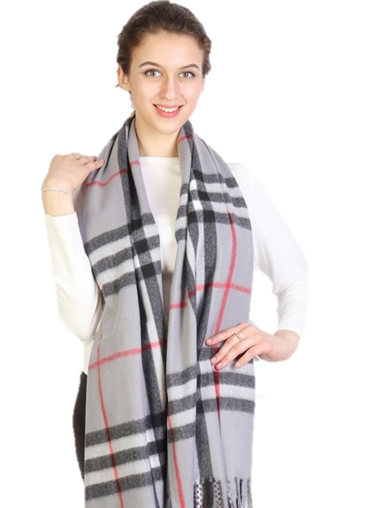 Grey Cashmere Plaid - Chaddors