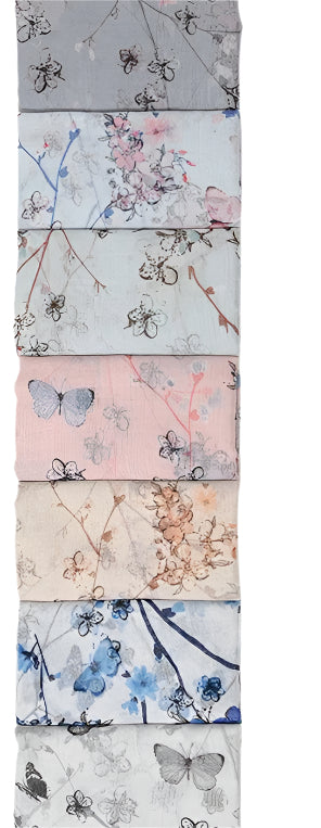 Flower Printed Viscose + - Chaddors