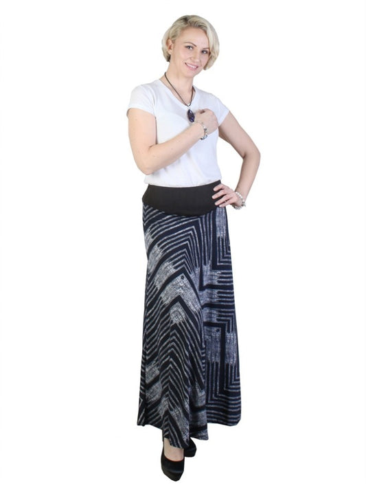 ZigZag A-Line Midi Skirt - Chaddors