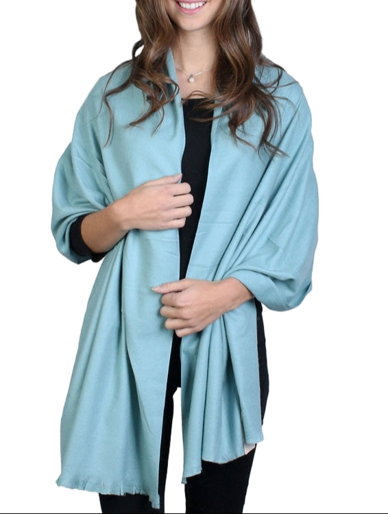 Teal Cashmere Shawl - Chaddors