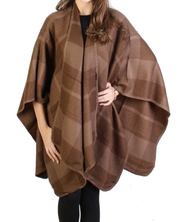 Brown Plaid Cape - Chaddors