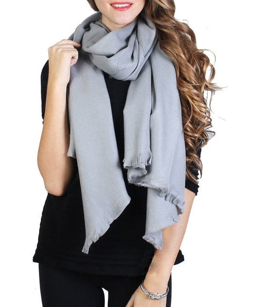 Gray Cashmere Shawl - Chaddors