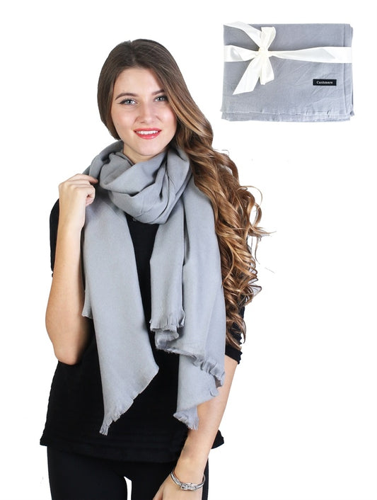 Gray Cashmere Shawl - Chaddors