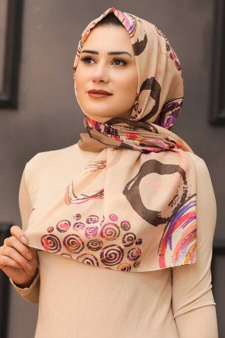 Circle Pattern Turkish Hijab +