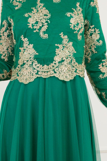 Green Evening Dress - Chaddors