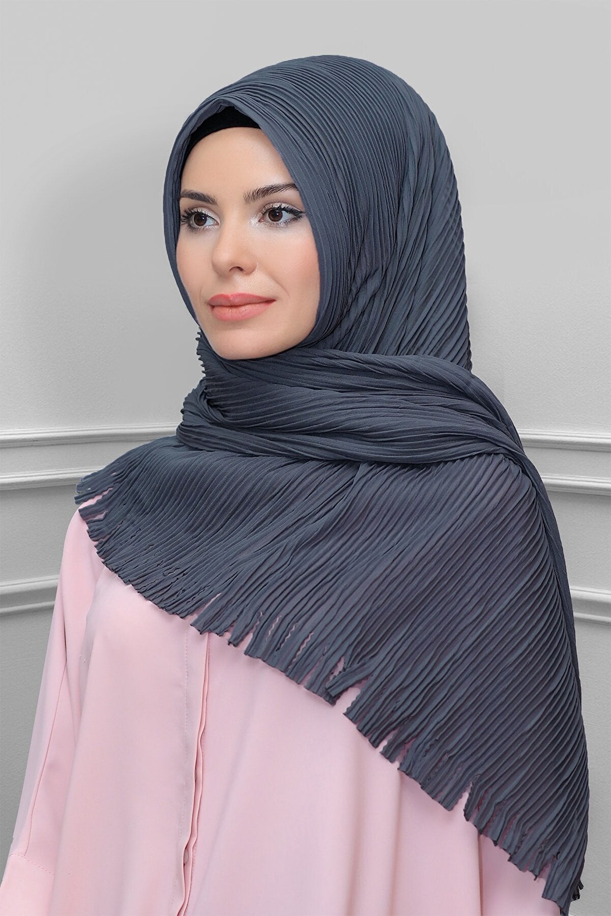 Gray Made Up Hijabs - Chaddors