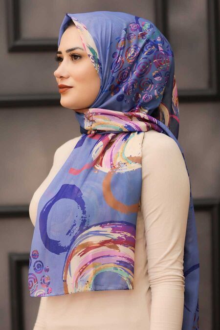 Circle Pattern Turkish Hijab +