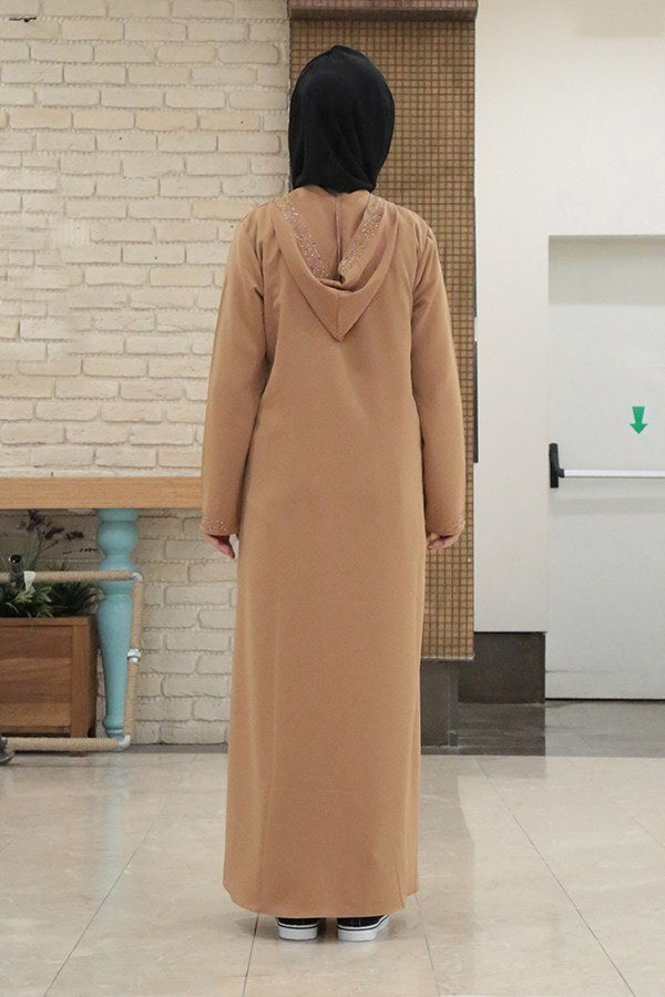 Gold Hooded Girls Abaya - Chaddors