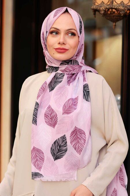 Leaves Printed Turkish Hijab