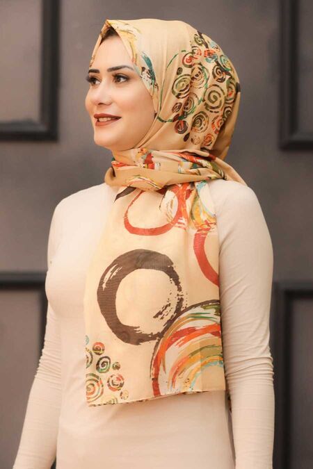 Circle Pattern Turkish Hijab +