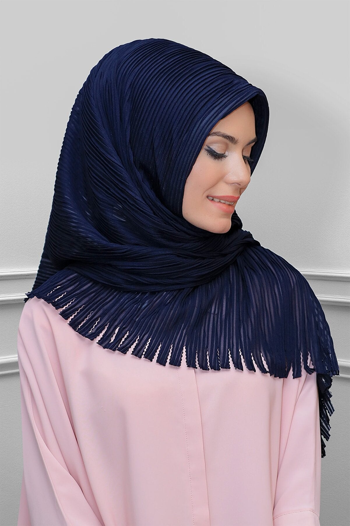 Navy Made Up Hijabs - Chaddors