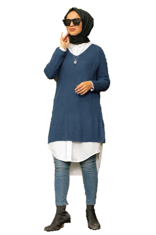 Jean Blue Turkish Sweater Shirt