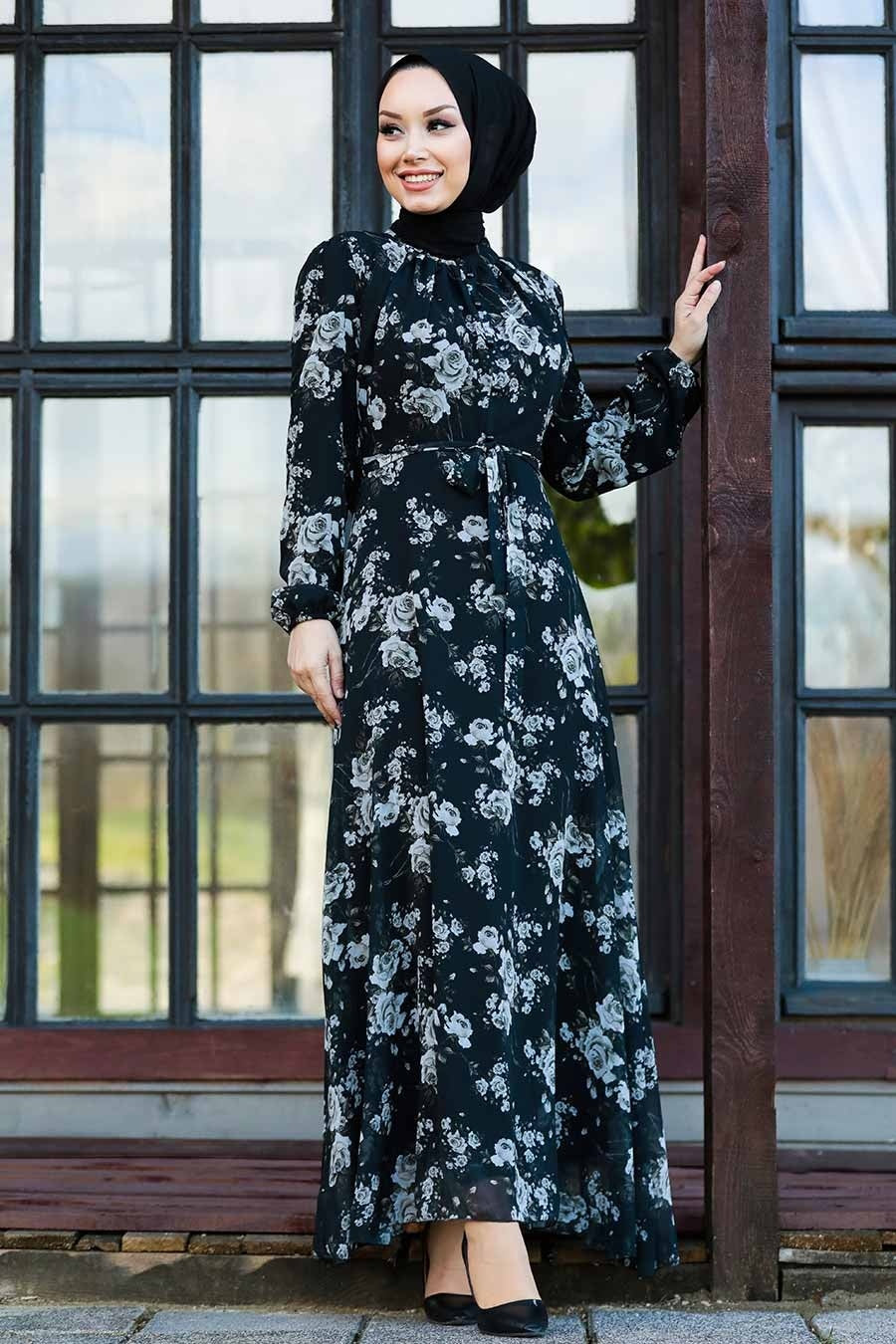 Daisy Black Turkish Dress - Chaddors
