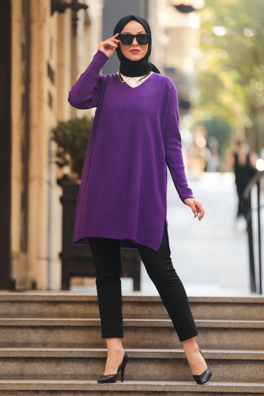 Purple Turkish Sweater Shirt