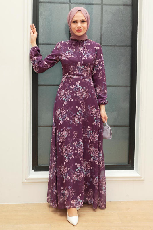 Orchid Flower Turkish Dress