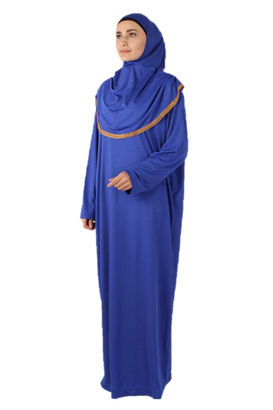 Royal Blue with Lace Turkish Prayer Dress