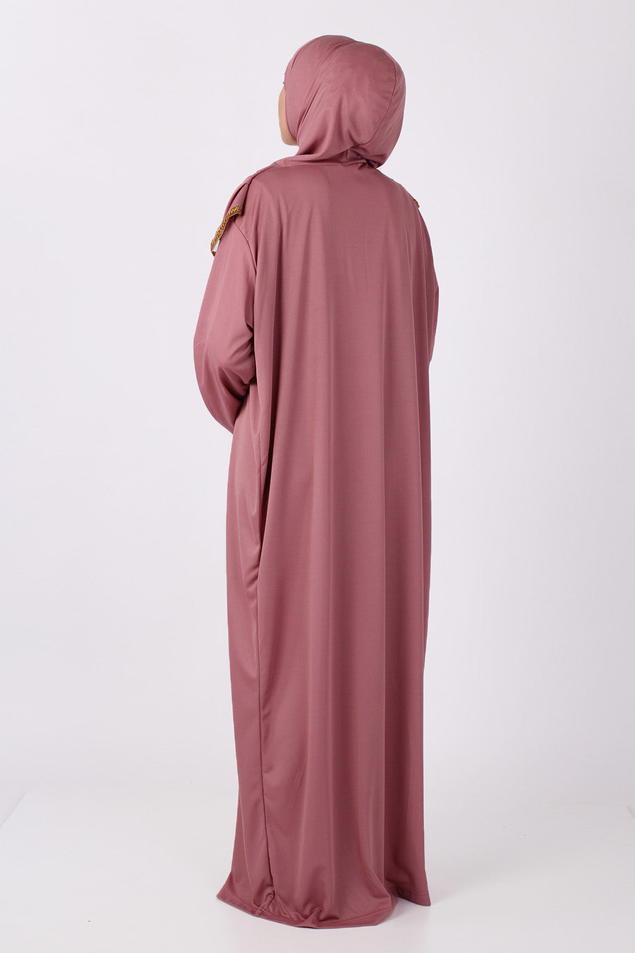 Tea Pink Zipper Turkish Prayer Dress