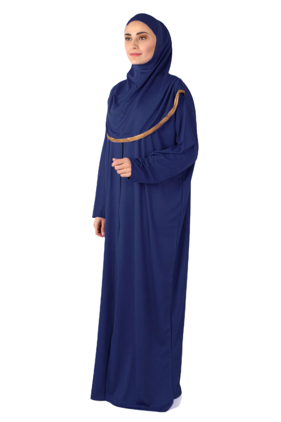 Blue Zipper Turkish Prayer Dress