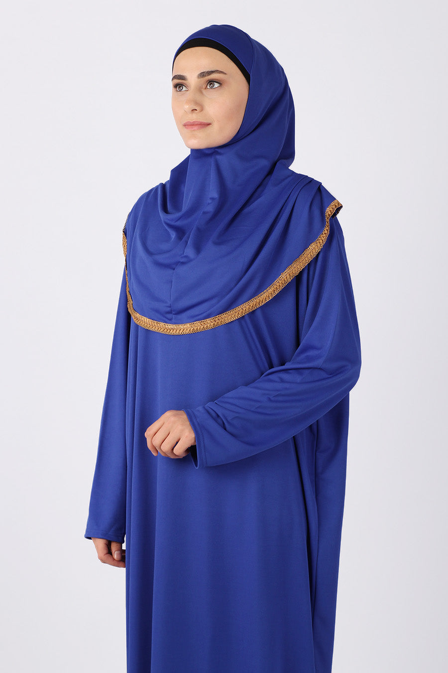 Royal Blue with Lace Turkish Prayer Dress