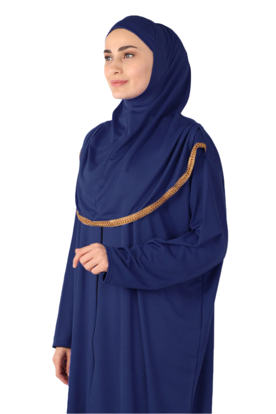 Blue Zipper Turkish Prayer Dress
