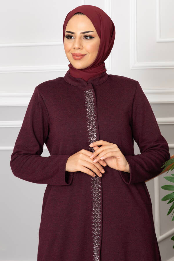 Studs Detail Turkish Abaya - Chaddors