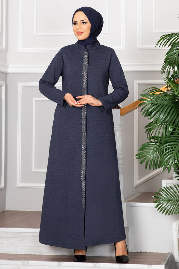 Studs Detail Turkish Abaya - Chaddors