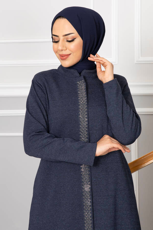 Studs Detail Turkish Abaya - Chaddors