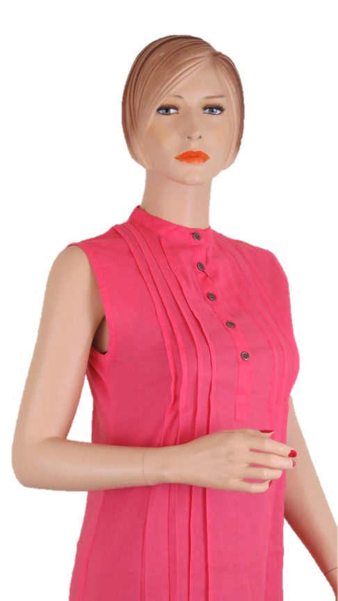 Sleevless Pink Tunic Top - Chaddors