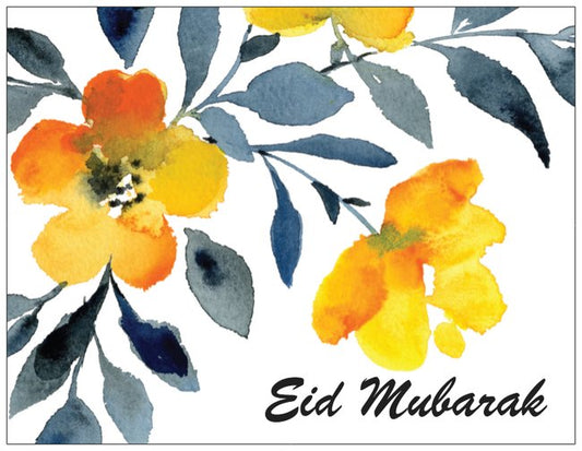 Yellow Flowers Eid Card